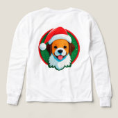 Feestelijke Kerst Cartoon Hond (Achterkant)