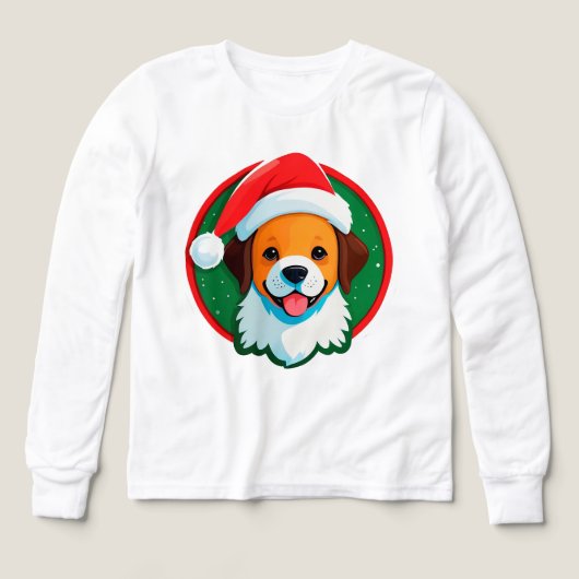 Feestelijke Kerst Cartoon Hond (Voorkant)