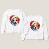 Feestelijke Kerst Cartoon Hond (Voorkant /achterkant)