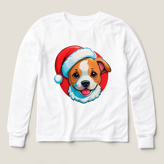 Feestelijke Kerst Cartoon Hond (Voorkant)