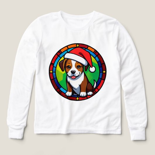 Feestelijke Kerst Cartoon Hond (Voorkant)