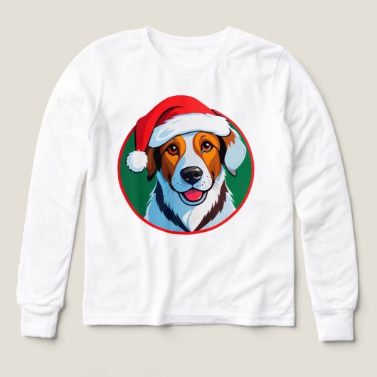 Feestelijke Kerst Cartoon Hond (Voorkant)