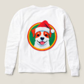 Feestelijke Kerst Cartoon Hond (Achterkant)
