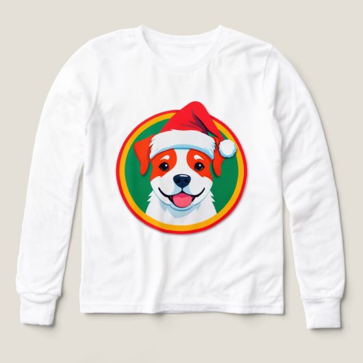 Feestelijke Kerst Cartoon Hond (Voorkant)