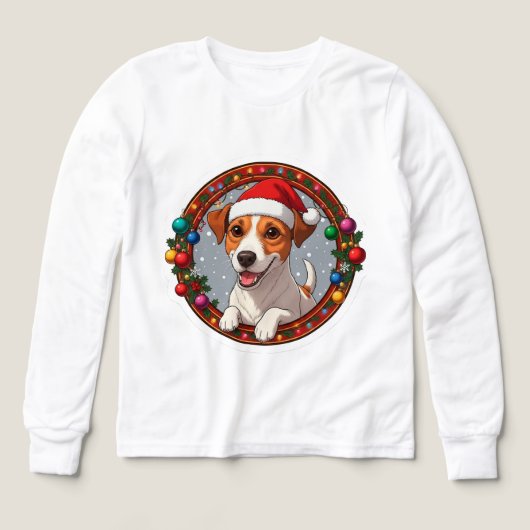 Feestelijke Kerst Cartoon Hond (Voorkant)
