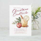 Feestelijke Kerst Cocktails Vakantiefeest Kaart (Staand voorkant)