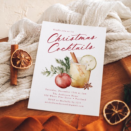 Feestelijke Kerst Cocktails Vakantiefeest Kaart