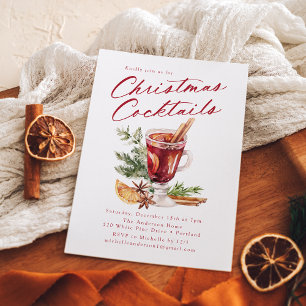 Feestelijke Kerst Cocktails Vakantiefeest Kaart