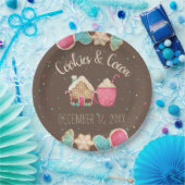 Feestelijke Kerst Cookie Exchange Waterverf Papieren Bordje (Feest)