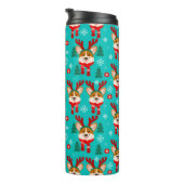 Feestelijke Kerst Corgi Hond Thermosbeker (Geroteerd rechts)
