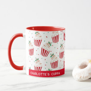 Feestelijke Kerst Cupcake Mok