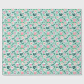 Feestelijke Kerst Cups Kerstmis Cadeaupapier (Vlak)
