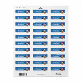 Feestelijke kerst Dachshund retour adres label (Full Sheet)