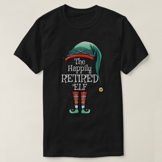 feestelijke kerst de gelukkig in ruste zijnde Elf  T-shirt (Design voorkant)