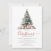 Feestelijke Kerst Diner Feest Kaart (Voorkant)