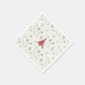 Feestelijke Kerst Diner Papieren servetten (Hoek)