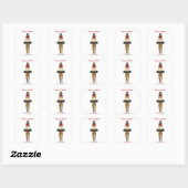Feestelijke kerst dozen vierkante sticker (Vel)