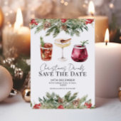 Feestelijke kerst Drink groen Save the Date Kaart
