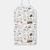 Feestelijke kerst eenden cadeaulabel (Voorkant)