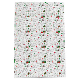 Feestelijke kerst eenden medium cadeauzakje