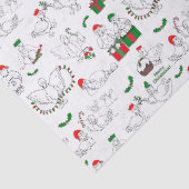 Feestelijke kerst eenden tissuepapier (Detail)
