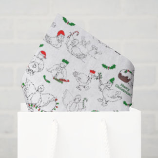 Feestelijke kerst eenden tissuepapier