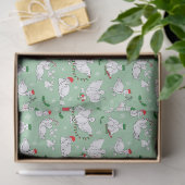 Feestelijke kerst eenden tissuepapier (Geschenk)