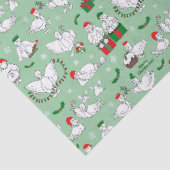 Feestelijke kerst eenden tissuepapier (Detail)