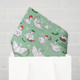 Feestelijke kerst eenden tissuepapier