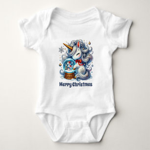 Feestelijke Kerst Eenhoorn Baby Meisjes Aanpasbaar Romper