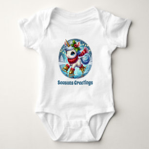 Feestelijke Kerst Eenhoorn Baby Meisjes Aanpasbaar Romper