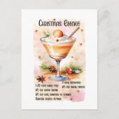 Feestelijke kerst eierpunch recept feestdagenkaart (Voorkant)