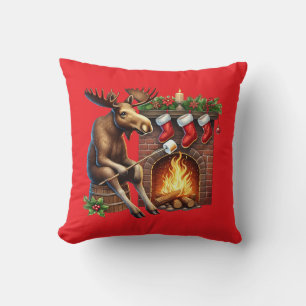 Feestelijke Kerst eland Vakantie Kussen