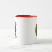 Feestelijke kerst elf toevoegen monogram mok (Midden)