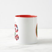 Feestelijke kerst elf toevoegen monogram mok (Midden)