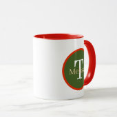 Feestelijke kerst elf toevoegen monogram mok (Voorkant rechts)