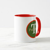 Feestelijke kerst elf toevoegen monogram mok (Voorkant rechts)