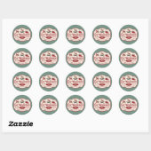 Feestelijke Kerst Elf workshop Ronde Sticker (Vel)