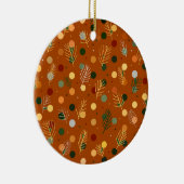 Feestelijke Kerst en Nieuwjaar patroon Keramisch Ornament (Rechts)