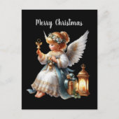 Feestelijke Kerst Engel toevoegen bericht Briefkaart (Voorkant)