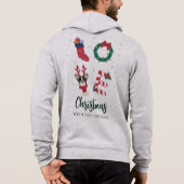 Feestelijke kerst familienaam leuke matching hoodie (Achterkant)