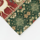 Feestelijke kerst faux patchwork stijl fleece deken (Hoek)