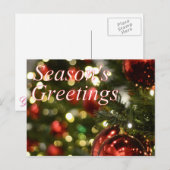 feestelijke kerst feestdagenkaart (Voorkant / Achterkant)