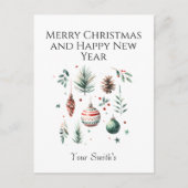 feestelijke kerst feestdagenkaart (Voorkant)