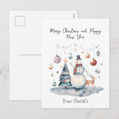 feestelijke kerst feestdagenkaart (Voorkant / Achterkant)