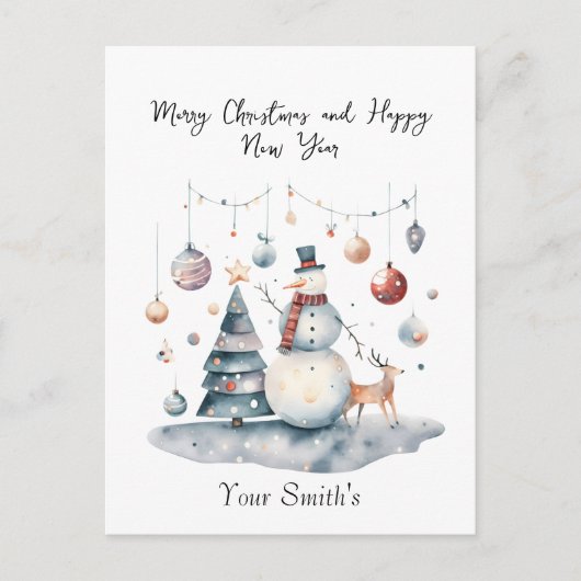 feestelijke kerst feestdagenkaart (Voorkant)