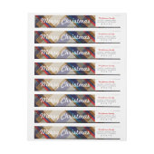 Feestelijke kerst geplakt skinny labels (Vel)