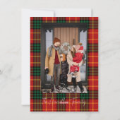 Feestelijke kerst geruite foto feestdagenkaart (Achterkant)