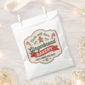 Feestelijke Kerst gingerbread bakkerij Bedankzakje (Geknipt)
