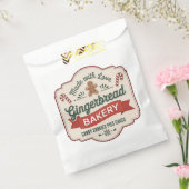 Feestelijke Kerst gingerbread bakkerij Bedankzakje (Gezegeld)